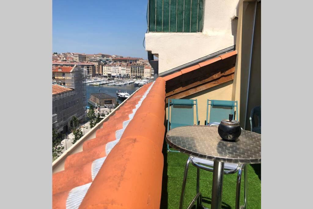 Loft Moderne Vue Vieux Port Terrasse Rooftop Apartment มาร์กเซย ภายนอก รูปภาพ